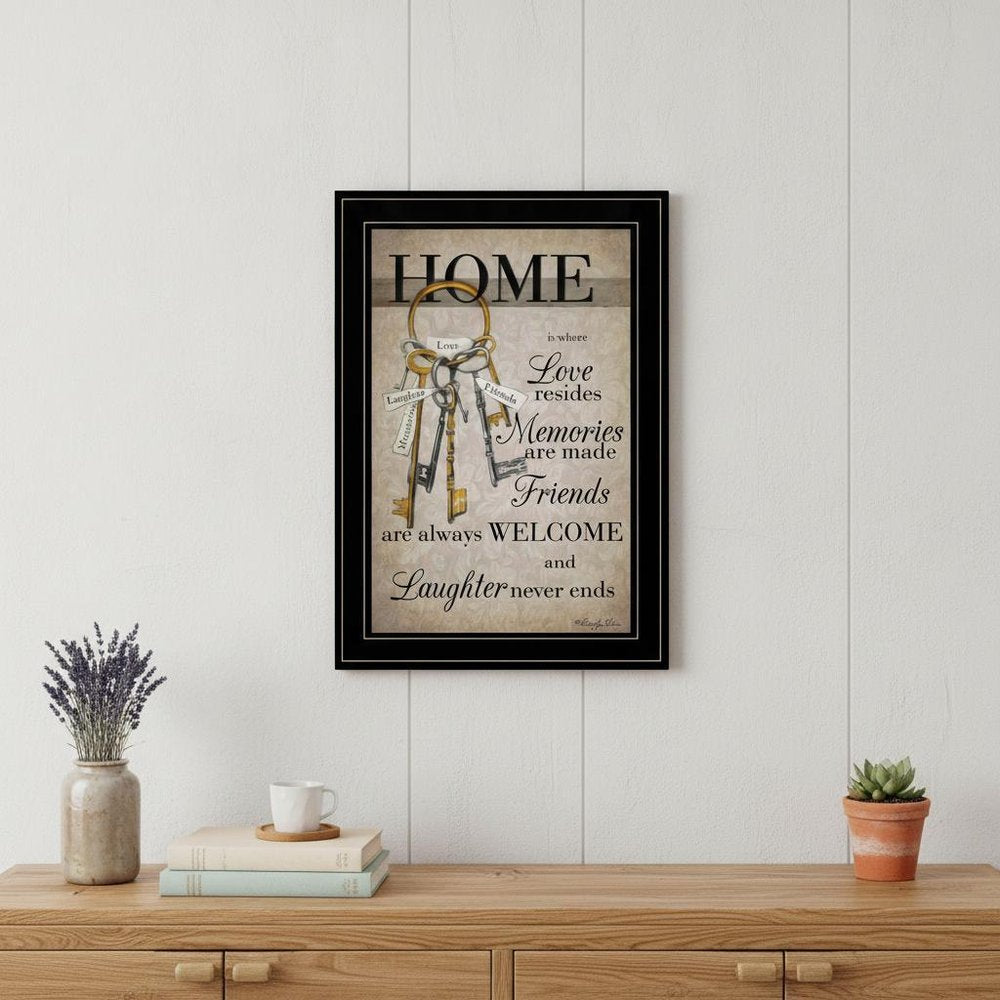 House Keys 2 Black Framed Print Wall Art