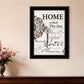 Home or Laughter 2 Black Framed Print Wall Art
