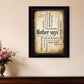 Mother Says 2 Black Framed Print Wall Art