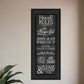 House Rules Black Framed Print Wall Art