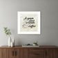 A Silent Scream for Coffee 1 White Framed Print Wall Art