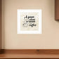 A Silent Scream for Coffee 1 White Framed Print Wall Art