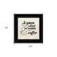 A Silent Scream for Coffee 2 Black Framed Print Wall Art
