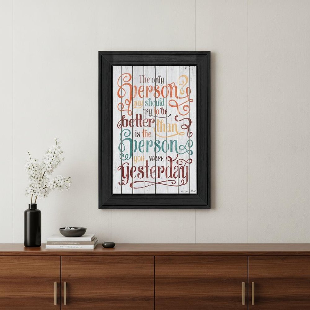 The Only Person 1 Black Framed Print Wall Art