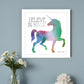 Believe in Magic Unicorn White Framed Print Wall Art