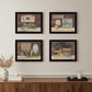 Set Of Four Bathroom COLLECTION I 3 Black Framed Print Bathroom Wall Art