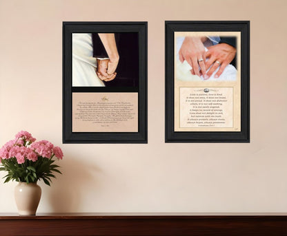 Set Of Two Marriage Black Framed Print Wall Art