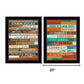 Set Of Two Wood Plank Black Framed Print Wall Art