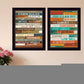 Set Of Two Wood Plank Black Framed Print Wall Art