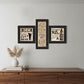 Set Of Three Beer Time Black Framed Print Wall Art