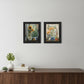 Set Of Two Flowers 1 Black Framed Print Wall Art