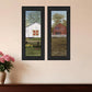 Set Of Two Country Barns 3 Black Framed Print Wall Art