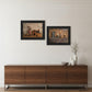 Set Of Two Candles Black Framed Print Wall Art