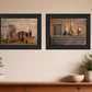Set Of Two Candles Black Framed Print Wall Art