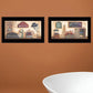 Set Of Two Bath 1 Black Framed Print Bathroom Wall Art