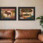Set Of Two Lodge I Black Framed Print Wall Art