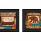 Set Of Two Lodge II Black Framed Print Wall Art
