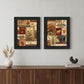 Set Of Two Lodge Collage Black Framed Print Wall Art