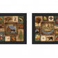 Set Of Two Up North Black Framed Print Wall Art