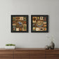Set Of Two Up North Black Framed Print Wall Art