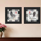 Set Of Two Rooster I Black Framed Print Wall Art