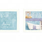 Set Of Two Wash White Framed Print Bathroom Wall Art