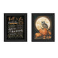 Set Of Two Pumpkin Patch Black Framed Print Wall Art