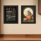 Set Of Two Pumpkin Patch Black Framed Print Wall Art