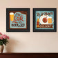 Set Of Two Beer Oclock Black Framed Print Wall Art