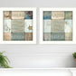Set Of Two Sunshine Sand and Sea White Framed Print Wall Art