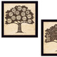 Set Of Two Family Trees Black Framed Print Wall Art