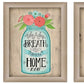 Set Of Two Mason Jars Floral Brown Framed Print Wall Art