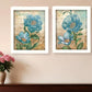 Set Of Two Paris Floral Postcard White Framed Print Wall Art