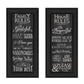 Set Of Two Family and House Rules Black Framed Print Wall Art