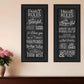 Set Of Two Family and House Rules Black Framed Print Wall Art