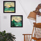 Set Of Two The Lake is Calling Black Framed Print Wall Art