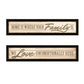 Set Of Two Love Family and Friends Black Framed Print Wall Art