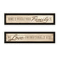 Set Of Two Love Family and Friends Black Framed Print Wall Art