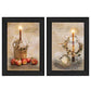 Set Of Two Light a Candle Black Framed Print Wall Art