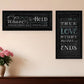 Set Of Two Love Story Black Framed Print Wall Art