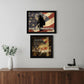 Set Of Two Firefighters One Nation Black Framed Print Wall Art