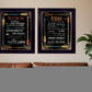 Set Of Two Arrows II Black Framed Print Wall Art
