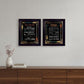 Set Of Two Arrows II Black Framed Print Wall Art