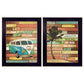 Set Of Two Journey Black Framed Print Wall Art