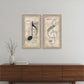 Set Of Two Musical NotesBrown Framed Print Wall Art