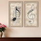 Set Of Two Musical NotesBrown Framed Print Wall Art