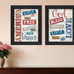 Set Of Two American 1 Black Framed Print Wall Art