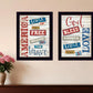 Set Of Two American 2 Black Framed Print Wall Art