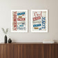 Set Of Two American 3 White Framed Print Wall Art