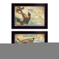 Set Of Two Memories at the Lake Black Framed Print Wall Art